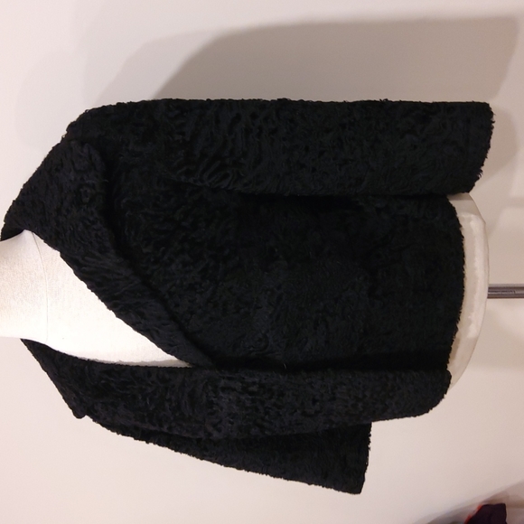 Genuine Persian Lamb Cropped 3/4 Sleeve Jacket- Sz. Med - Picture 4 of 14